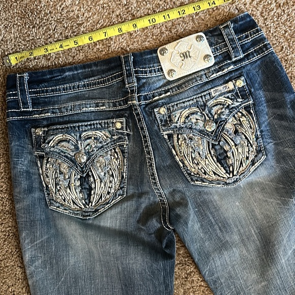 Miss Me Blue Relaxed Jeans with Vintage Fade - Picture 4 of 4